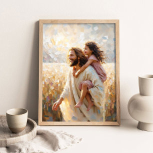 Wind van geloof, Christelijke wanddecoratie, Jezus Poster