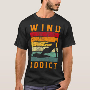 Wind verslaafde Kite Surfen Kiteboard Windsurfen T-shirt