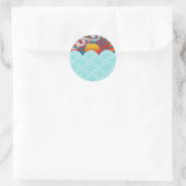 Wind water stickers, bekroond ontwerp ronde sticker (Tas)