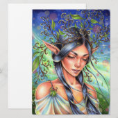 Wind Whispers Fairy Elf Fantasy Woman Art Kaart (Voorkant / Achterkant)