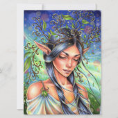 Wind Whispers Fairy Elf Fantasy Woman Art Kaart (Voorkant)