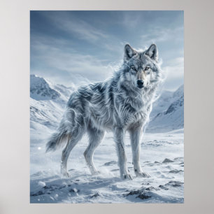 Wind Wolf Bevroren Hooglanden Poster