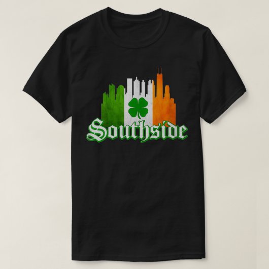 Wind: Womens Southside Irish Pride Chicago Sky T-shirt (Design voorkant)