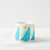 Wind, zeilen en zon espresso kop (Voorkant)
