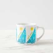 Wind, zeilen en zon espresso kop (Rechts)