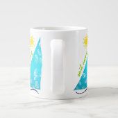 Wind, zeilen en zon grote koffiekop (Achterkant)