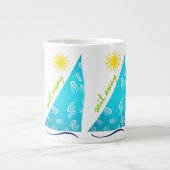 Wind, zeilen en zon grote koffiekop (Voorkant)