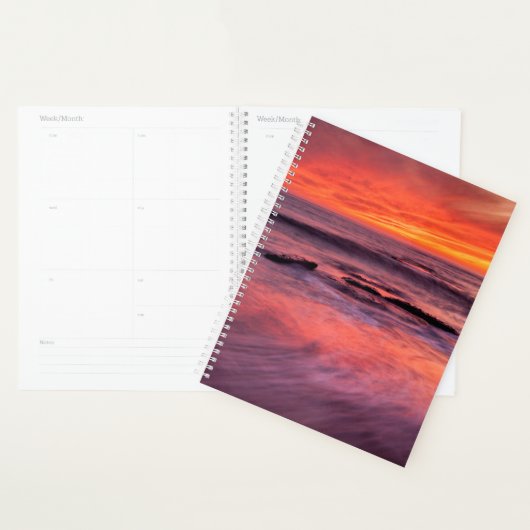 Windansea Beach Rode Zonsondergang Planner (Display)