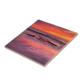 Windansea Beach Rode Zonsondergang Tegeltje (Zijkant)
