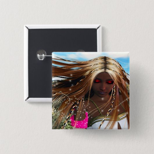 Windapparaat Vierkante Button 5,1 Cm (Voorkant /achterkant)