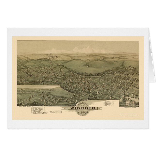 Windber, PA Panorama Map - 1900 (Voorkant Horizontaal)