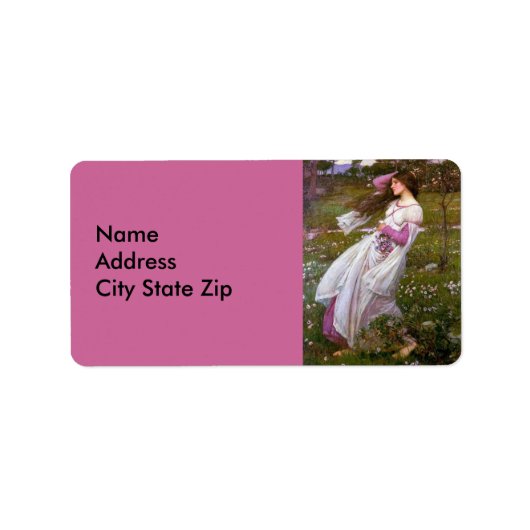 Windbloemen door John Waterhouse Etiket (Voorkant)