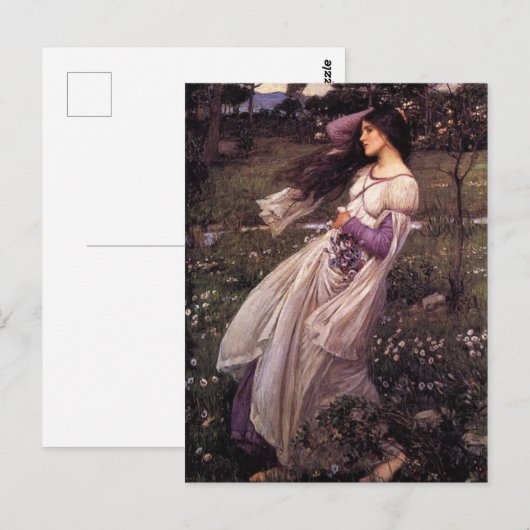 Windbloemen-door John William Waterhouse, 1902 Briefkaart (Voorkant / Achterkant)