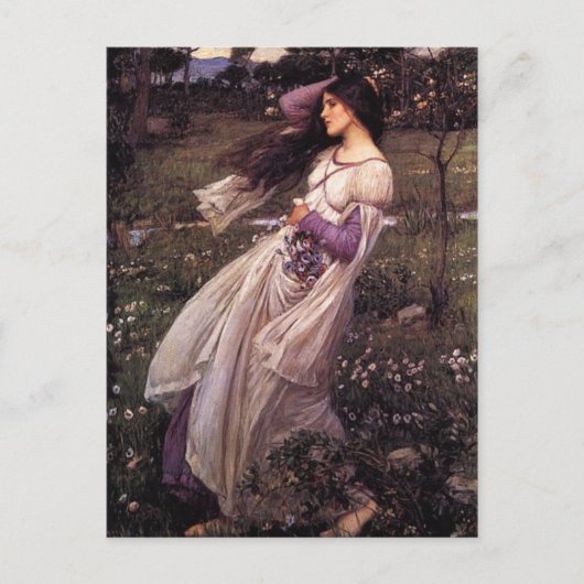 Windbloemen-door John William Waterhouse, 1902 Briefkaart (Voorkant)