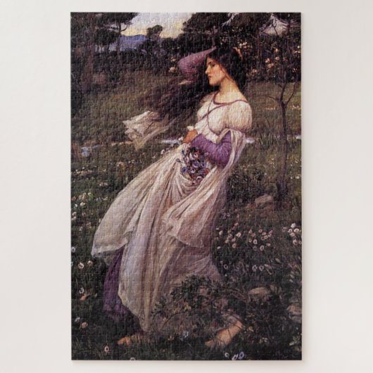 Windbloemen-door John William Waterhouse, 1902 Legpuzzel (Verticaal)