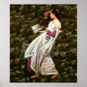 Windbloemen Waterhuis Fractal Painting Poster (Voorkant)