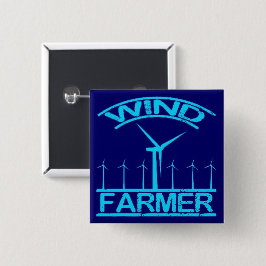 Windboer Vierkante Button 5,1 Cm (Voorkant /achterkant)