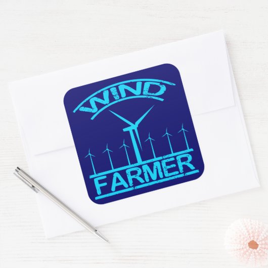 windboer vierkante sticker (Envelop)