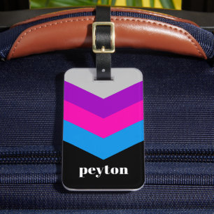 Windbreaker Color Block Darts Aangepaste naam Bagagelabel