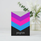  Windbreaker Color Block Darts Aangepaste naam Briefkaart (Staand voorkant)