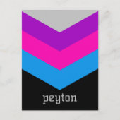  Windbreaker Color Block Darts Aangepaste naam Briefkaart (Voorkant)