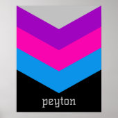  Windbreaker Color Block Darts Aangepaste naam Poster (Voorkant)