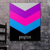  Windbreaker Color Block Darts Aangepaste naam Poster