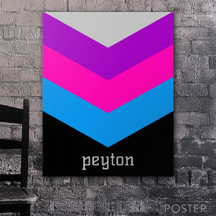 Windbreaker Color Block Darts Aangepaste naam Poster