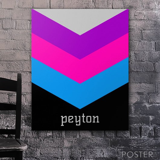  Windbreaker Color Block Darts Aangepaste naam Poster