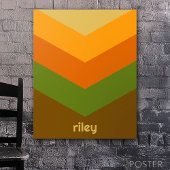 Windbreaker Color Block Darts Aangepaste naam Poster