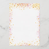 Windbruin goudroze luxe bruinbruin folie uitnodiging (Achterkant)