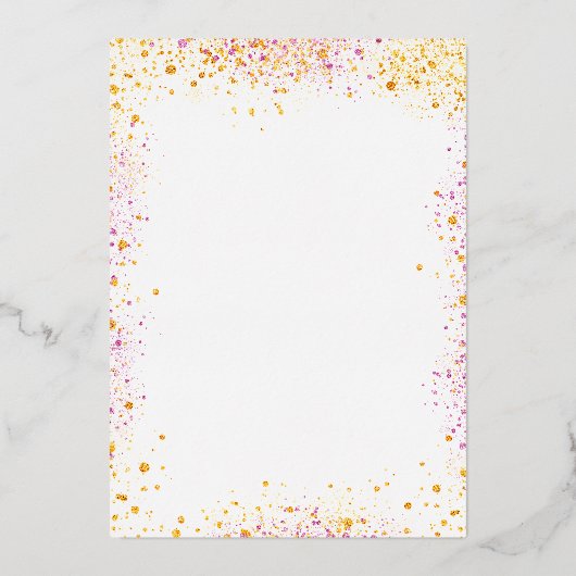 Windbruin goudroze luxe bruinbruin folie uitnodiging (Achterkant)