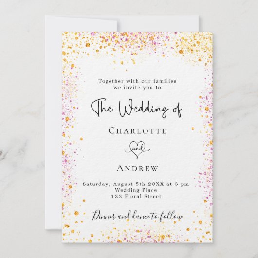 Windbruin goudroze luxe bruinbruin kaart (Voorkant)