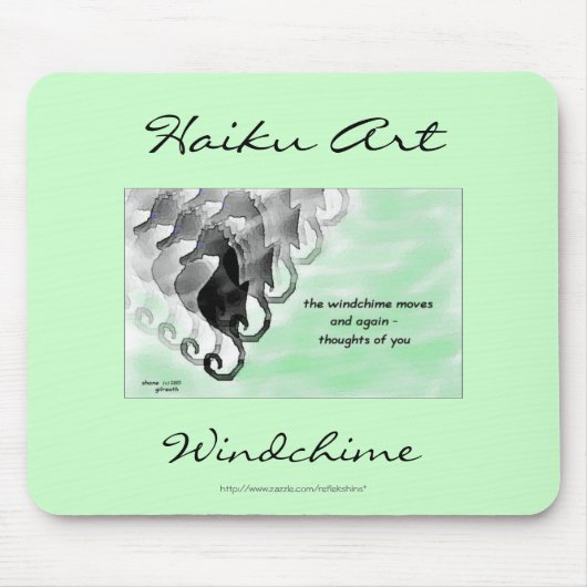 Windchime Haiku Art Mousepad Muismat (Voorkant)