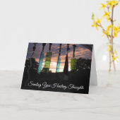 Windchimes Photo Zen Denken aan jou Kaart (Gele Bloem)