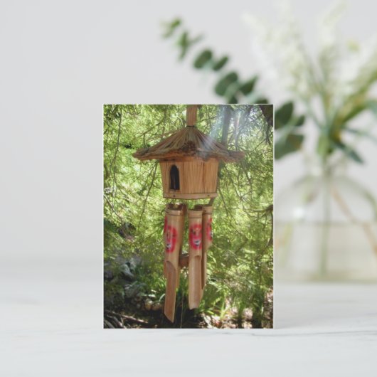 WINDCHIMES VAN BAMBOE BRIEFKAART (Staand voorkant)