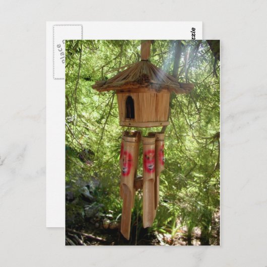 WINDCHIMES VAN BAMBOE BRIEFKAART (Voorkant / Achterkant)