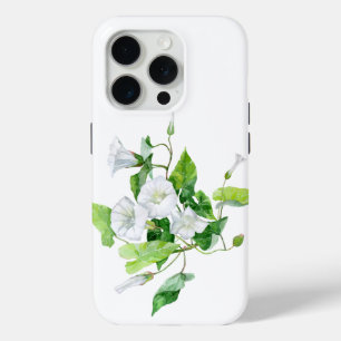 Winde witte bloem iPhone 15 pro case