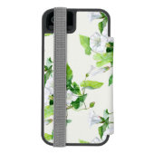 Winde witte bloem incipio iPhone portemonnee hoesje (Agenda Achterkant)