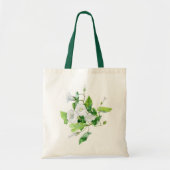 Winde witte bloem tote bag (Voorkant)
