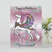 Winden en vleugels Pegasus VERJAARDAG BABY SHOWER Kaart (Staand voorkant)