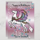 Winden en vleugels Pegasus VERJAARDAG BABY SHOWER Kaart (Voorkant / Achterkant)