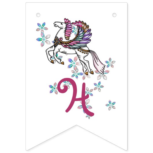 Winden en vleugels Pegasus Verjaardag Vlaggetjes (Tweede vlag)