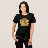 Winden Laten Als Een Engel Tri-Blend Shirt (Voorkant volledig)