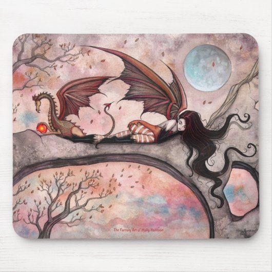 winden van de herfst Gothic Fantasy Mousepad Muismat (Voorkant)