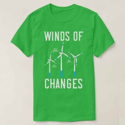 winden van de Windtech Windmolen voor hernieuwbare T-shirt (Design voorkant)