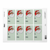  winden zwarte kerstman Art Gift Label (Full Sheet)