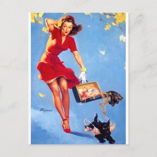 Windendag omhoog briefkaart (Voorkant)