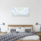 Windenergie Abstracte Kunst | Hedendaagse Lint Kun Canvas Afdruk (Insitu (Slaapkamer))
