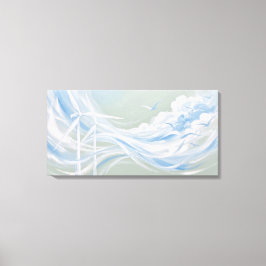Windenergie Abstracte Kunst | Hedendaagse Lint Kun Canvas Afdruk